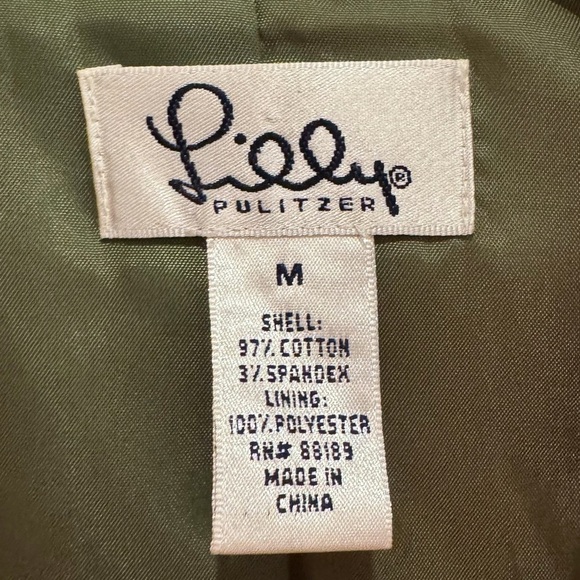 Lilly Pulitzer Pink Fuchsia Corduroy Blazer Elbow Patch Jacket Size M - Picture 11 of 13